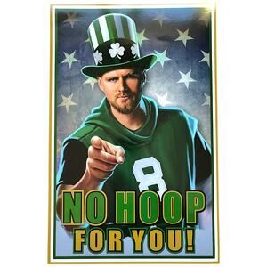 Boston Celtics Pritch Please / No Hoop For You! Porzingis Uncle Sam Poster